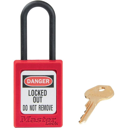 Master Lock Master Lock S32RED S32 thermoplastic Dielectric Safety Padlock, Red, One-Size