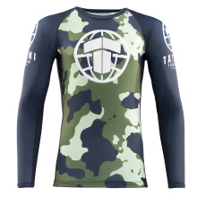 (Large) Tatami Mens Mtp Green Camo Long Sleeve Rash Guard