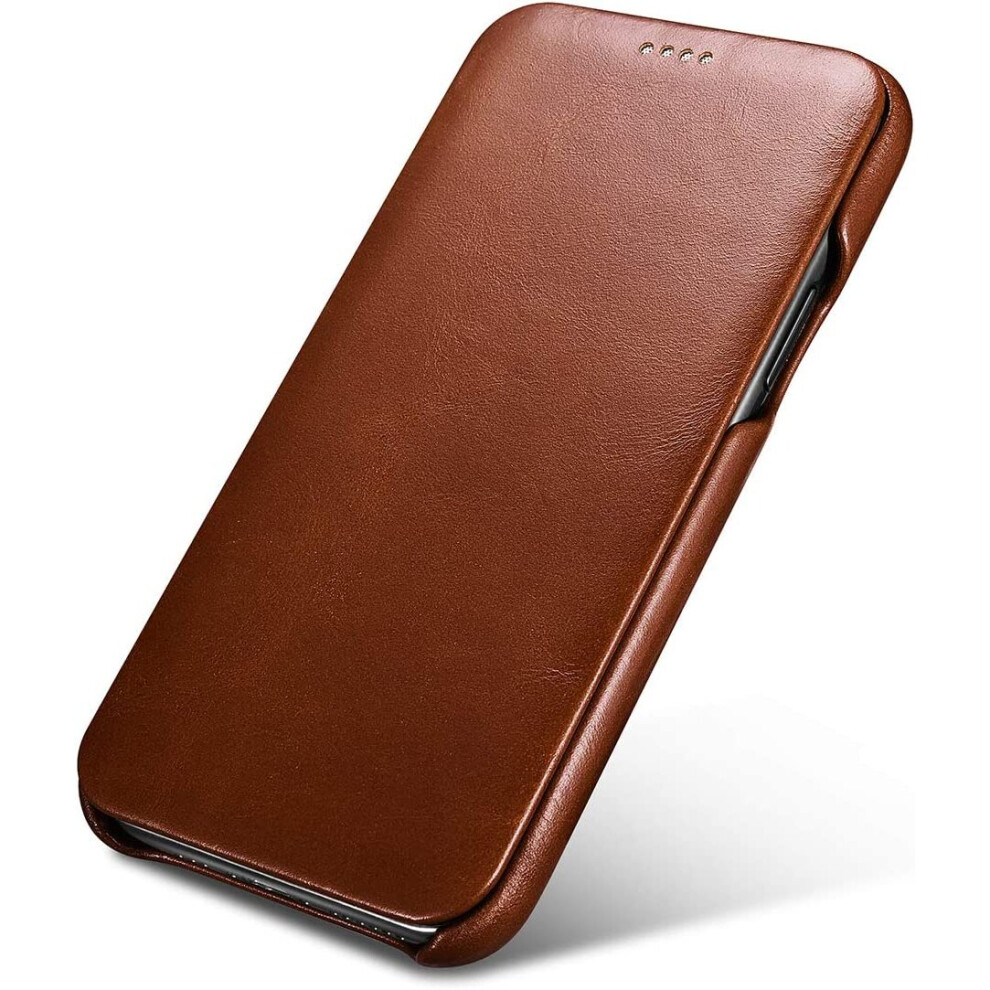 FUTLEX Genuine Leather Folio Case Compatible with iPhone 11 - Vintage Style Leather Folio Cover - Built-in Magnetic Closure - Supports Wireless