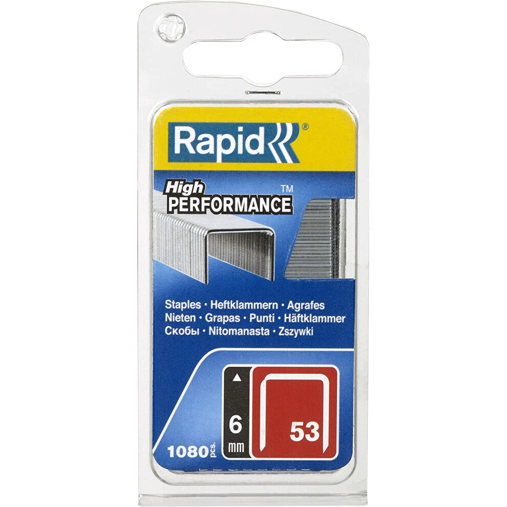 Rapid Staples, No.53, Leg Length 6 mm, High Performance, 40109502 - 1080 Pieces