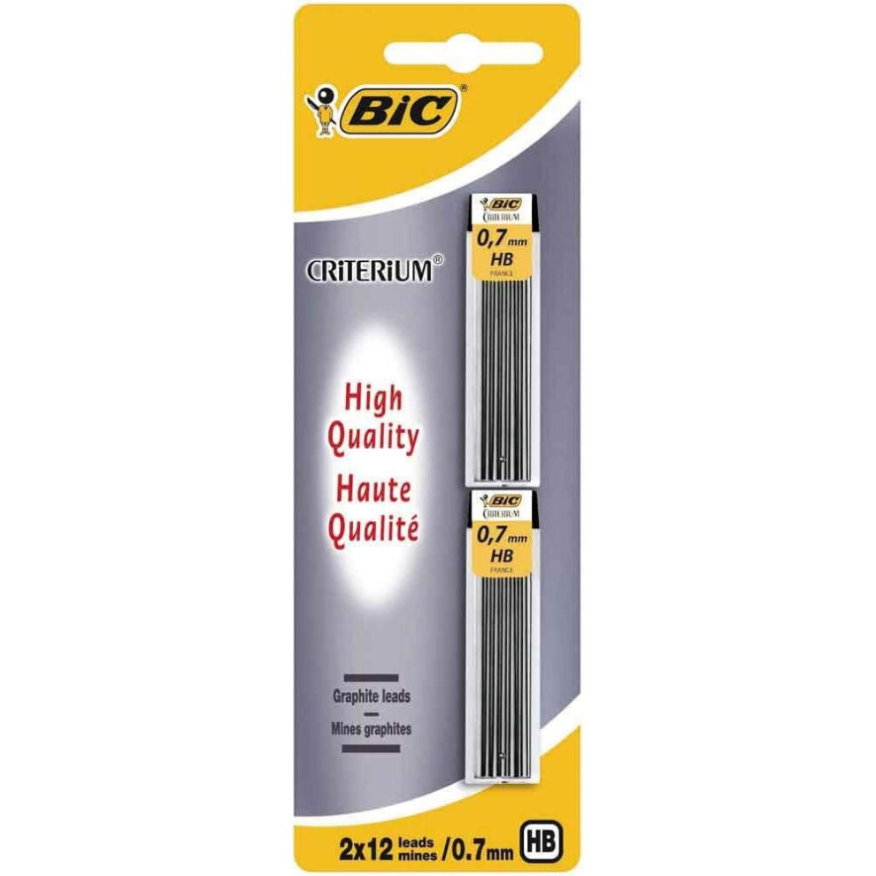 Bic Criterium Mechanical Pencil Leads 0.7 mm (Blister Pack of 2)