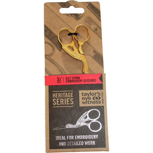 Gilt Stork Embroidery Scissors (9cm/3.5'') 1