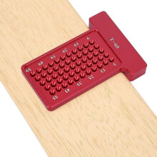 Fafeicy Woodworking Tools, Hole Measuring Ruler Aluminium Alloy Scribe Ruler Hole Positioning Metric Measuring Ruler Hole Gauge Carpenter Marking