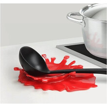 Sponce de repos la cuillre Silicone Ketchup Shape Holders Splash Splash Spoon Rest By Mustard Kitchen Cooking Aid Cup Holder Creative Gift