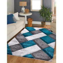 (Emerald (ORION), 80 x 150 cm) New Soft Shaggy Modern Indoor/Outdoor Bedroom Rug Living Room Carpet Runner Mats