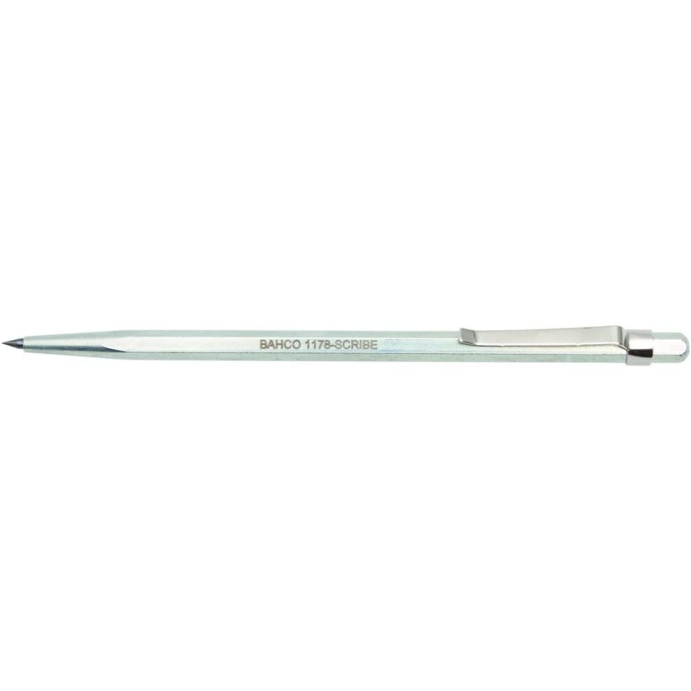 Bahco 1178-SCRIBE Scriber with Pocket Clip, Silver, 150/25 mm