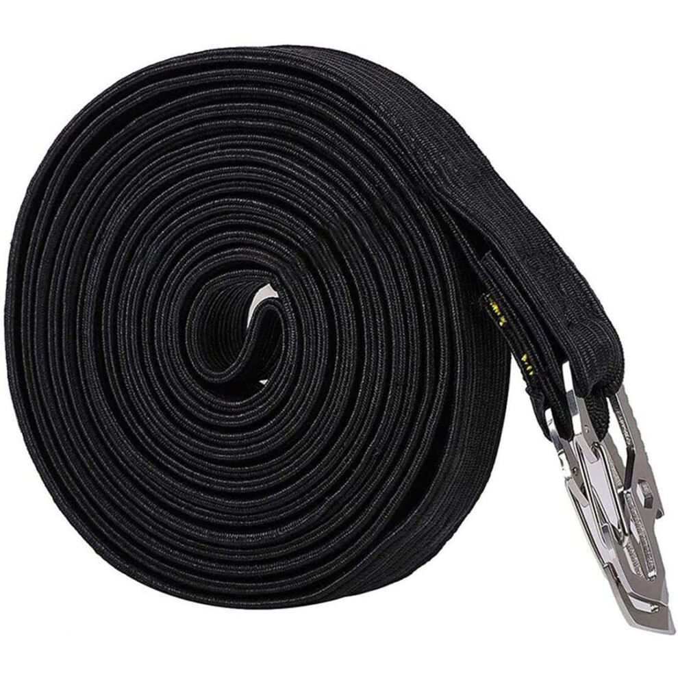 Runaup Long Bungee Cords With Carbon Steel Safety Hooks, Highly Stretchy Clips Bike Motorbike Luggage Cord Rope,Great For Hand Carts, Cargo, Camping 820913046168