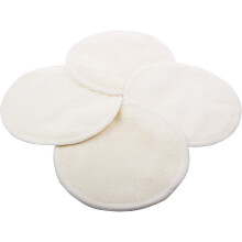 Ana Wiz Washable Bamboo Breast Pads (Pack of 4, Natural Pack)