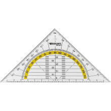 Westcott Set Square, Plastic, 14?cm, Transparent,?Other Styles Available 1 Items 14 cm/ohne Griff