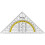 Westcott Set Square, Plastic, 14?cm, Transparent,?Other Styles Available 1 Items 14 cm/ohne Griff 1