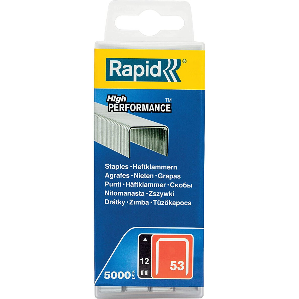 Rapid High Performance Staples, No.53, Leg Length 12 mm, 40303086 - 5000 Pieces