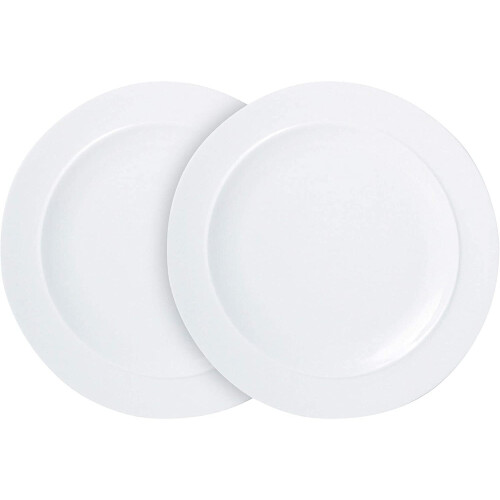Denby Denby 11048904 White By 2 Piece Medium Plate Set