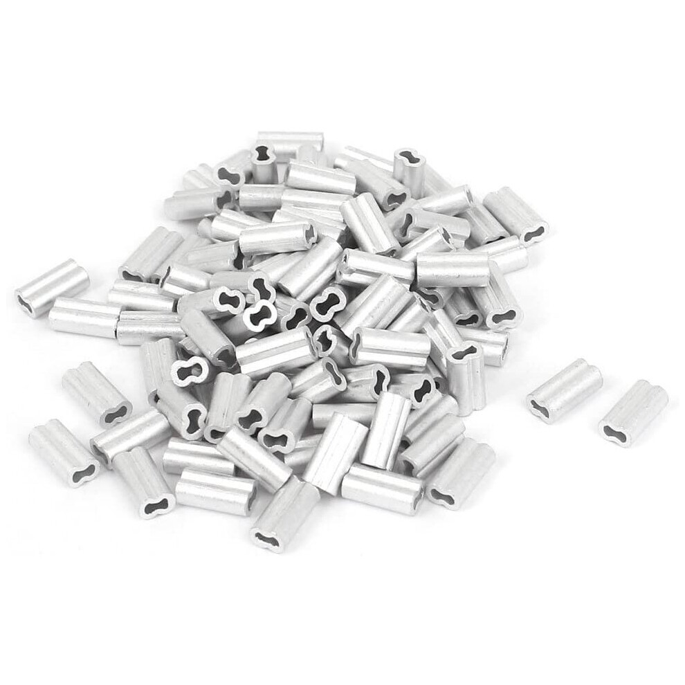 Sourcingmap 1Mm Wire Rope Aluminum Sleeves Clip Fittings Cable Crimps 100Pcs 711331988263