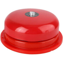 Garsent Fire Alarm Bell, 220V/24V/12V 6inch Stainless Steel School Factory Warehouse Electric Bell 100db DC 50HZ(12V)