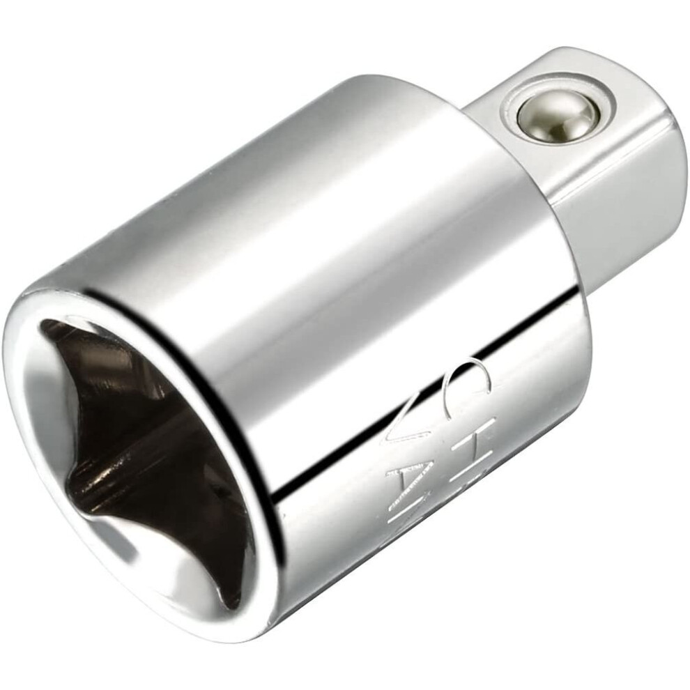 Sourcingmap 1/2 Inch Drive (F) X 3/8 Inch (M) Socket Reducer, Female To Male, Cr-V 7753613641544