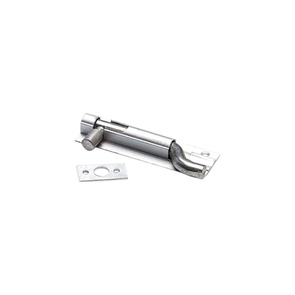 Merriway? Bh00759 Cranked Swan Neck Surface Slide Door Bolt, 75 Mm (3 Inch) - Aluminium, Pack Of 4 5013249322944