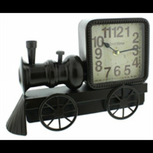 Hometime Metal Mantel Clock - Steam Train