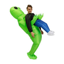Adulto Halloween gonfiabile costume Blow Up tute alieno che trasportano umano