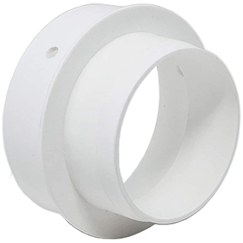 Kair Ducting Reducer 100Mm To 80Mm Duct Pipe Reduction Connector For Extract Fans And Ventilation Units 5060272547653