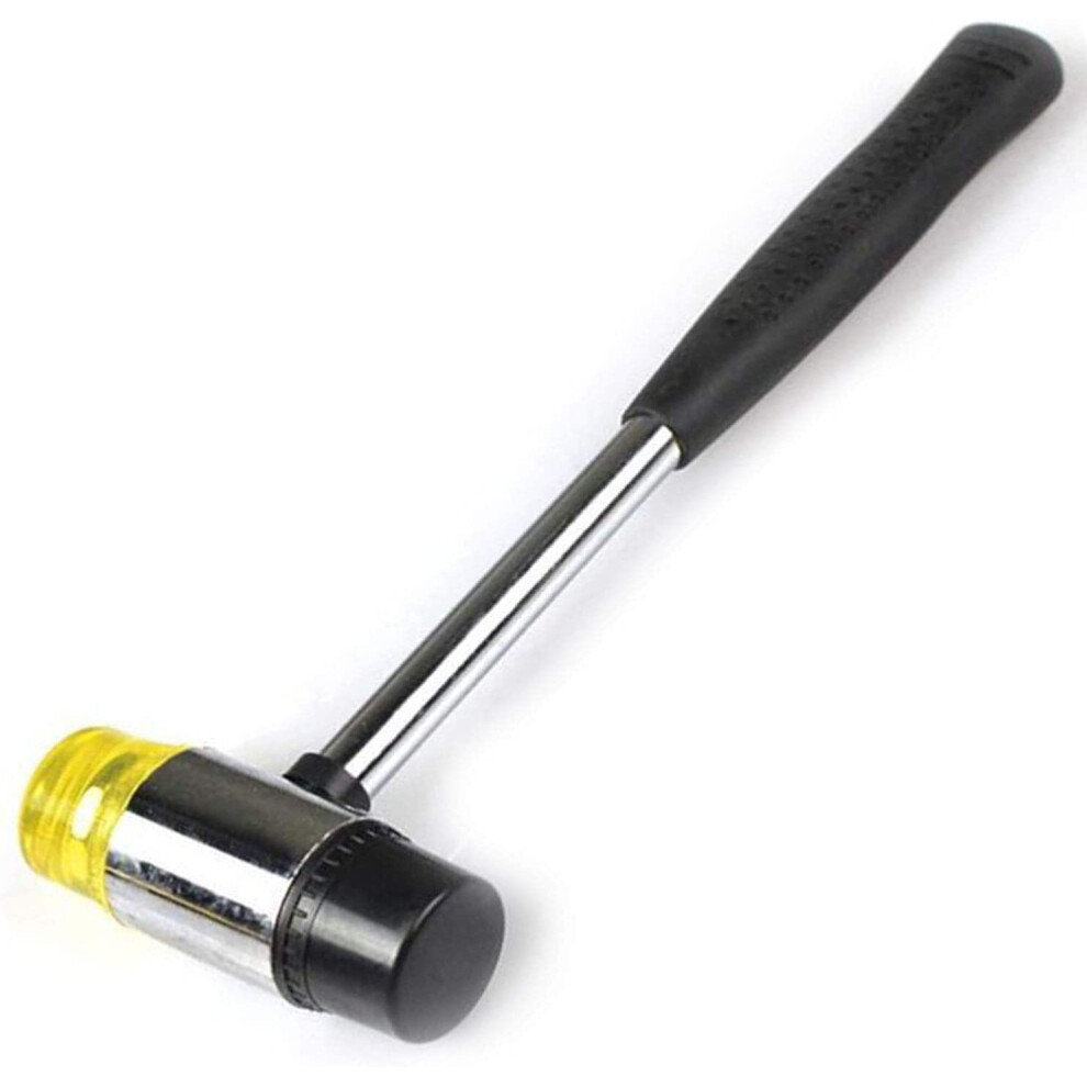 Rubber Mallet Non-Marking Rubber Mallet Hammer Steel Pipe Mallet with Non-Slip Rubber Handle for DIY Projects Crafts Woodworking and Flooring