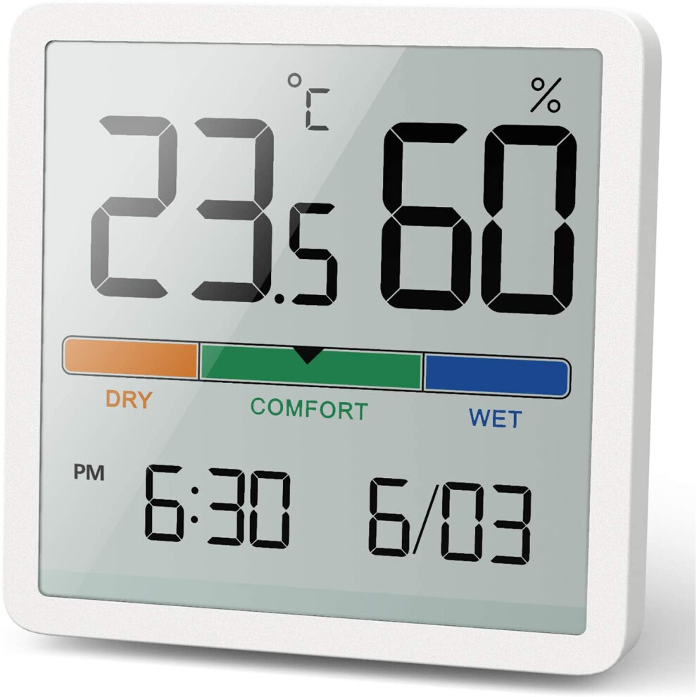 Noklead Hygrometer Indoor Thermometer, Desktop Digital Thermometer With Temperature And Humidity Monitor, Accurate Humidity Gauge Room Thermometer
