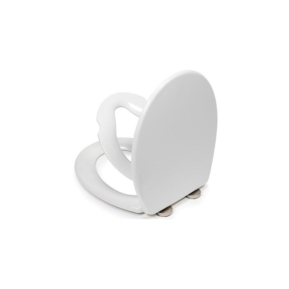 Croydex Lomond Stick 'n' Lock Soft Close Family Toilet Seat White - WL112222H