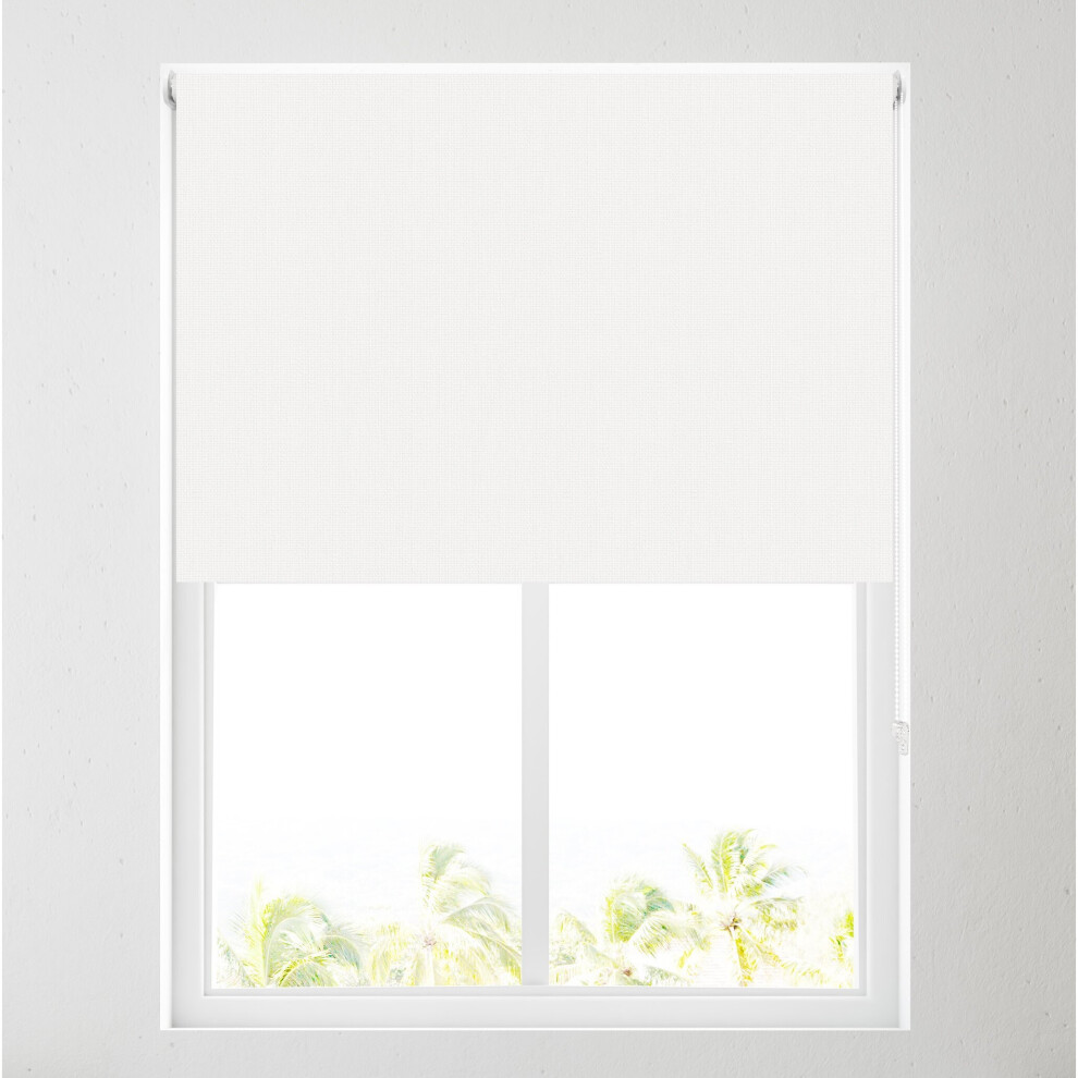 (183cm (6ft)) White Thermal Blackout Roller Blind - FREE CUT