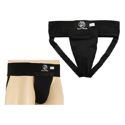(Large) Krav Maga Black Elasticated Guard With Cup