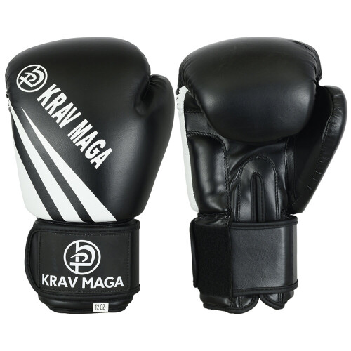 (8 oz) KRAV MAGA BLACK ELITE BOXING GLOVES