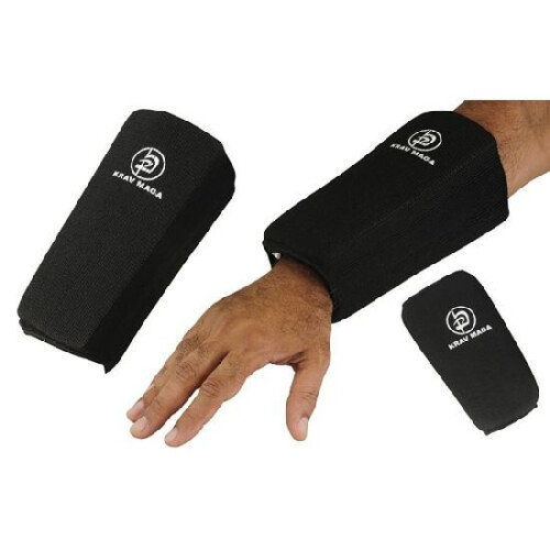 (Small) Krav Maga Black Full Contact Forearm Guard - (Padded Both Sides)