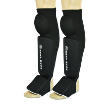 (Large) Krav Maga Black Full Contact Shin, Instep & Knee Pads