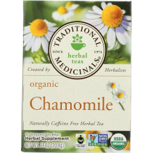 Traditional Medicinals, Camomille Bio, Sans Caféine, 16 Sachets de Thé Emballés, 0,74 oz (20,8 g)