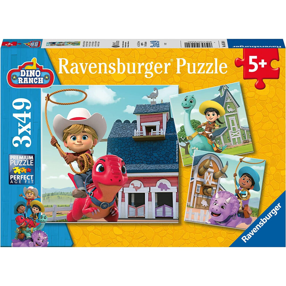 Ravensburger Jigsaw Puzzle - Dino Ranch - 3 X 49 Pieces