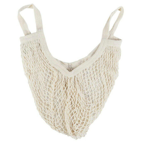 ( White) Reusable Mesh Net Turtle Bag Braided Shopping 2