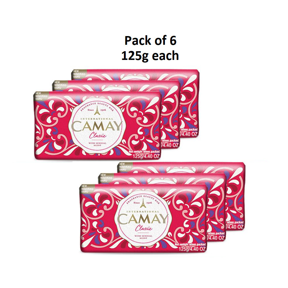 Camay 6 X Classic Soap Bar 125G Each (Pack Of 6)