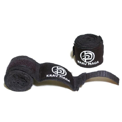 KRAV MAGA BOXING BLACK HAND WRAPS PAIR - 3.5M