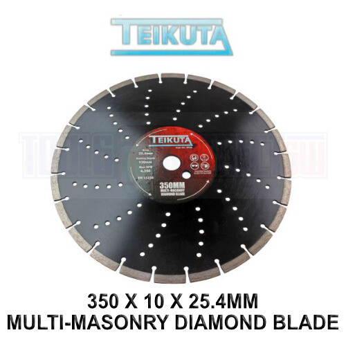 TEIKUTA 350 X 10 X 25.4MM Segmented Multi-Masonry Diamond Cutting Blade 9126