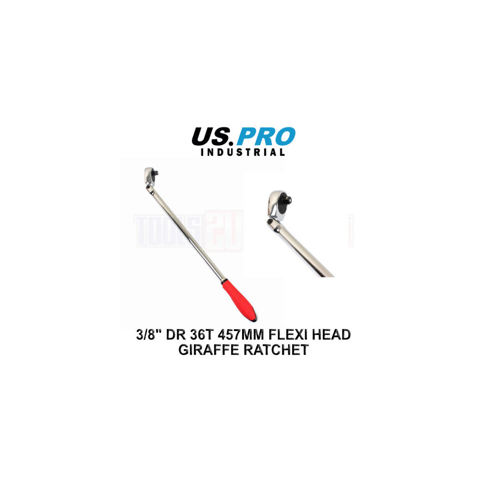 US PRO INDUSTRIAL 3/8"" 36t Swivel Head Super Ratchet Giraffe, For Sockets, 4214 - Image 4