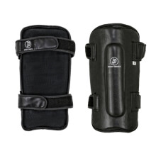 (Large) Krav Maga Deluxe Black Leather Shin Guards