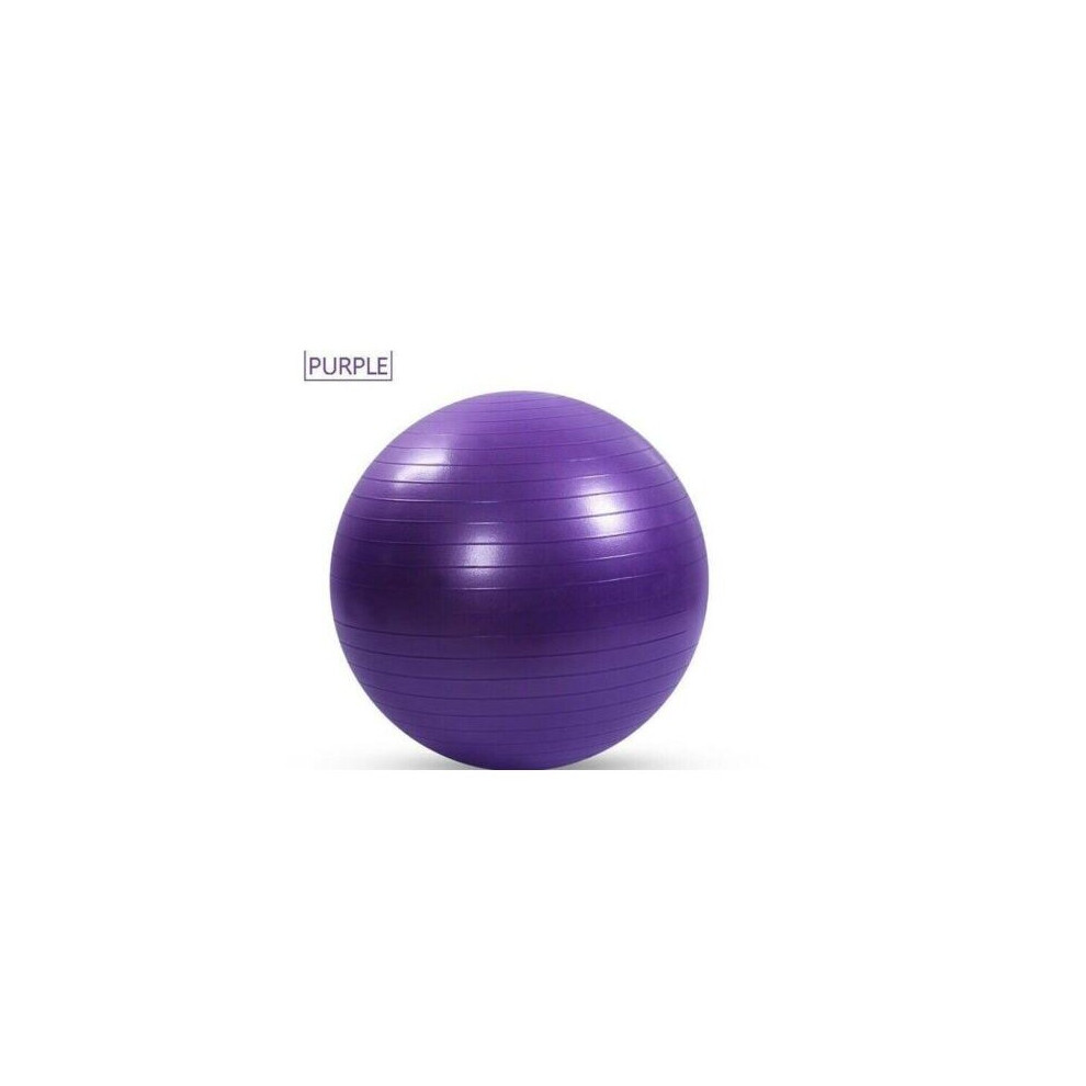 (PURPLE BALL) Exercise Ball Gym Pregnancy Anti-Burst With Pump 