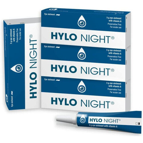 Hylo Night- Vitamin A - Eye Ointment 5g - Pack of 4