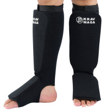 (X-Large) Krav Maga Heavy Eva Padding Elasticated Shin & Instep Guards
