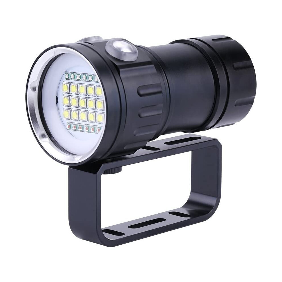 Diving Flashlight 18000 Lumen IPX8 Scuba Dive Lights 500M Underwater LED Flashlight Submersible Lights for Outdoor Under water Sports