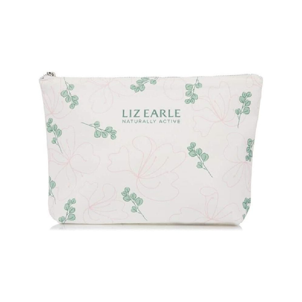 Liz Earle Make-Up Toiletry Bag Limited Edition Print (Pink and Sage Green)