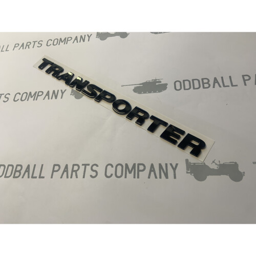 Transporter Badge Lettering Rear Replacement Badge Gloss Black 1