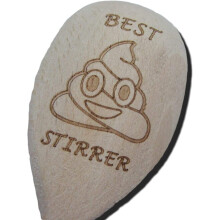 Fastcraft Best Shit Stirrer Wooden Baking Spoon Present Biggest Greatest Gift