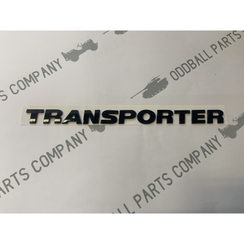 Transporter Badge Lettering Rear Replacement Badge Gloss Black