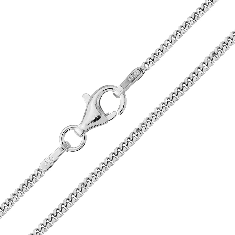 The Chain Company - Sterling Silver 16" 18" 20" 24" 28" 30" Inch 1.5mm Thick Italian Curb Chain Necklace