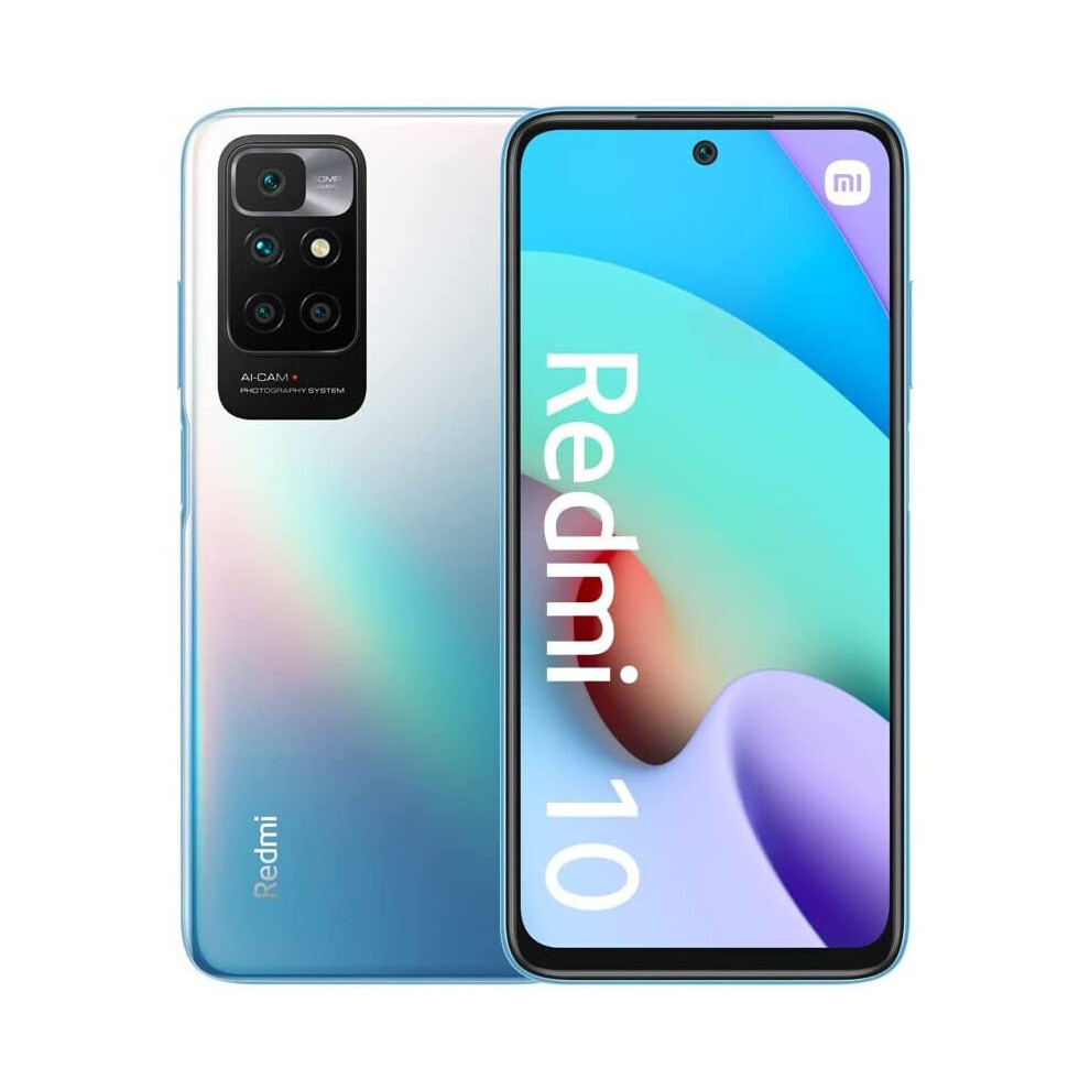 Xiaomi (Unlocked, Sea Blue) Redmi 10 128Gb 4Gb Ram, Dual Sim