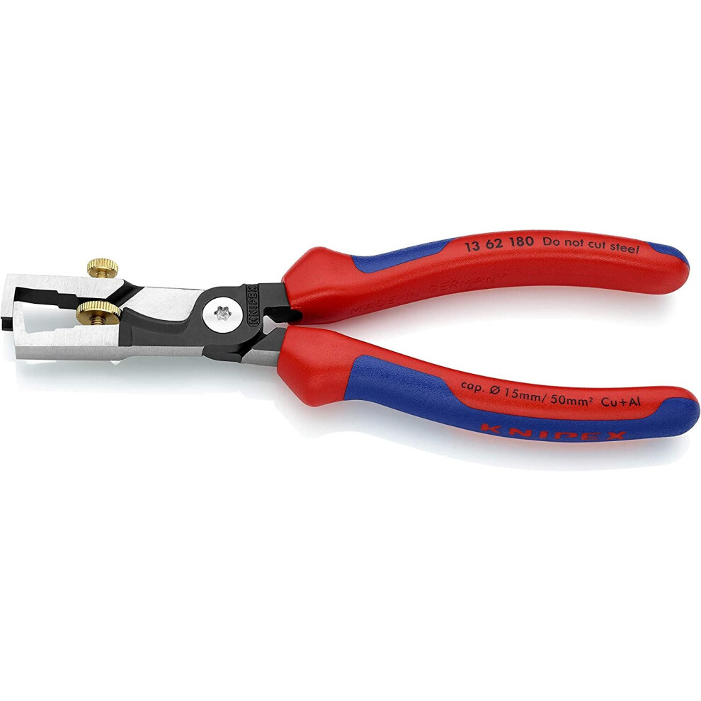 KNIPEX StriX Insulation strippers with cable shears (180 mm) 13 62 180